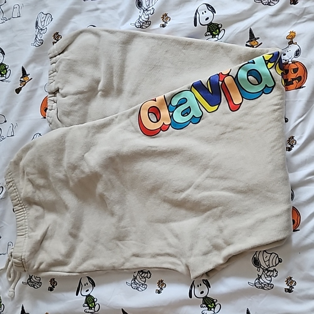 David's vlogs sweatpants